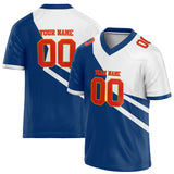 Custom Unisex Royal & White Pattern Football Jersey