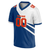 Custom Unisex Royal & White Pattern Football Jersey