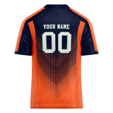 Custom Unisex Orange & Black Pattern Football Jersey