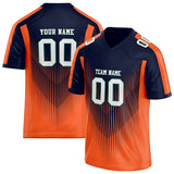 Custom Unisex Orange & Black Pattern Football Jersey