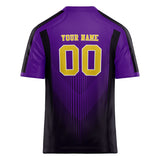 Custom Unisex Purple & Black Pattern Football Jersey