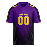 Custom Unisex Purple & Black Pattern Football Jersey