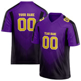 Custom Unisex Purple & Black Pattern Football Jersey