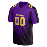 Custom Unisex Purple & Black Pattern Football Jersey