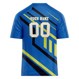 Custom Unisex Blue & Black Pattern Football Jersey