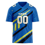 Custom Unisex Blue & Black Pattern Football Jersey