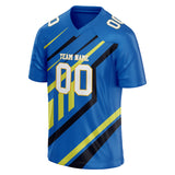 Custom Unisex Blue & Black Pattern Football Jersey