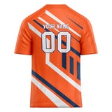 Custom Unisex Orange & White Pattern Football Jersey