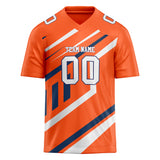 Custom Unisex Orange & White Pattern Football Jersey