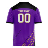 Custom Unisex Purple & Black Pattern Football Jersey