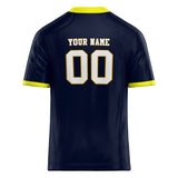 Custom Unisex Black & Blue Pattern Football Jersey