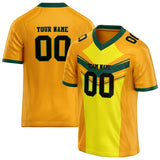 Custom Unisex Gold & Yellow Pattern Football Jersey