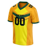 Custom Unisex Gold & Yellow Pattern Football Jersey