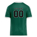 Custom Unisex Green & Teal Pattern Football Jersey