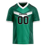 Custom Unisex Green & Teal Pattern Football Jersey