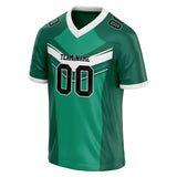 Custom Unisex Green & Teal Pattern Football Jersey