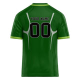 Custom Unisex Green & Black Pattern Football Jersey