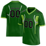 Custom Unisex Green & Black Pattern Football Jersey