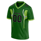 Custom Unisex Green & Black Pattern Football Jersey