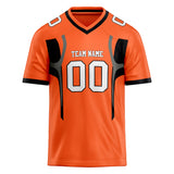 Custom Unisex Orange & White Pattern Football Jersey