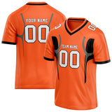 Custom Unisex Orange & White Pattern Football Jersey