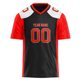 Custom Unisex Black & Red Pattern Football Jersey