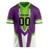 Custom Unisex Purple & White Pattern Football Jersey