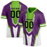 Custom Unisex Purple & White Pattern Football Jersey