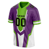 Custom Unisex Purple & White Pattern Football Jersey