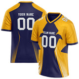 Custom Unisex Purple & Gold Pattern Football Jersey