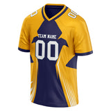 Custom Unisex Purple & Gold Pattern Football Jersey