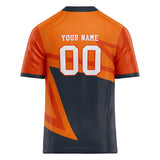 Custom Unisex Orange & Black Pattern Football Jersey