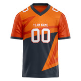 Custom Unisex Orange & Black Pattern Football Jersey