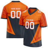 Custom Unisex Orange & Black Pattern Football Jersey