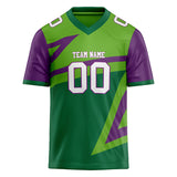 Custom Unisex Green & Kelly Green Pattern Football Jersey