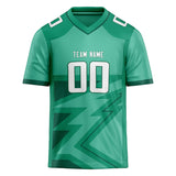 Custom Unisex Mint Green & Dark Green Pattern Football Jersey