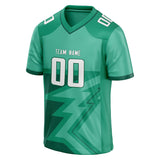 Custom Unisex Mint Green & Dark Green Pattern Football Jersey