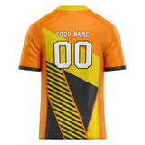 Custom Unisex Orange & Yellow Pattern Football Jersey