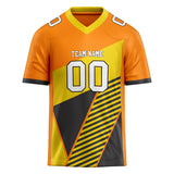 Custom Unisex Orange & Yellow Pattern Football Jersey