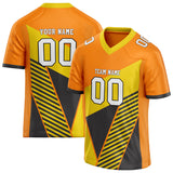 Custom Unisex Orange & Yellow Pattern Football Jersey