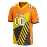 Custom Unisex Orange & Yellow Pattern Football Jersey