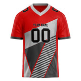 Custom Unisex Red & White Pattern Football Jersey