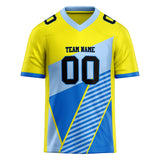 Custom Unisex Yellow & Blue Pattern Football Jersey