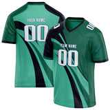 Custom Unisex Green & Teal Pattern Football Jersey