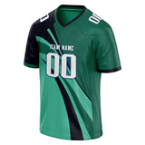 Custom Unisex Green & Teal Pattern Football Jersey