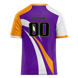 Custom Unisex Purple & Gold Pattern Football Jersey