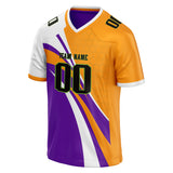 Custom Unisex Purple & Gold Pattern Football Jersey