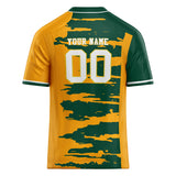 Custom Unisex Green & Gold Pattern Football Jersey