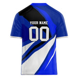 Custom Unisex Blue & White Pattern Football Jersey