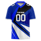 Custom Unisex Blue & White Pattern Football Jersey